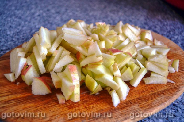 Оладьи на ряженке с яблоками