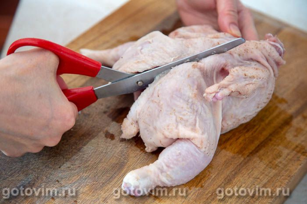 Курица на решетке гриль