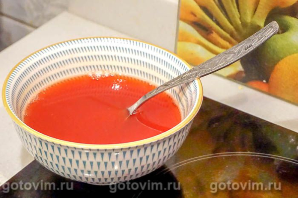 Панна котта с желе из красных апельсинов