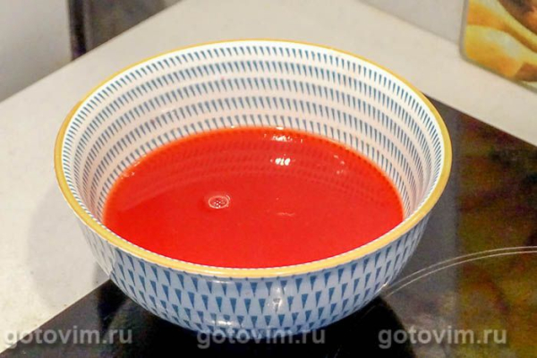 Панна котта с желе из красных апельсинов