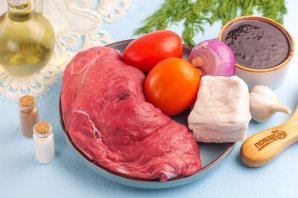 Шашлык из говядины в духовке Шашлык из говядины в духовке