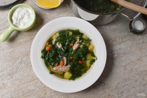 Куриный суп с крапивой