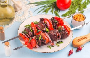 Шашлык из говядины в духовке Шашлык из говядины в духовке