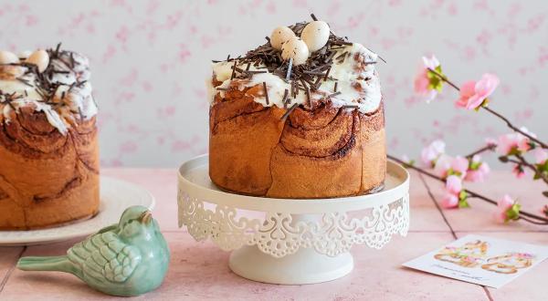 Кулич-синнабон, пошаговый рецепт с фото на 1214 ккал Кулич-синнабон, пошаговый рецепт с фото на 1214 ккал