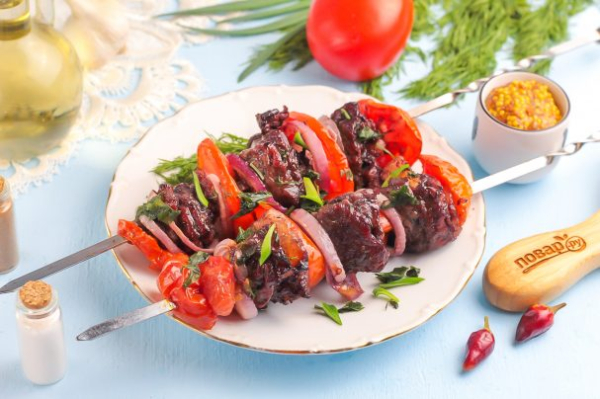 Шашлык из говядины в духовке Шашлык из говядины в духовке