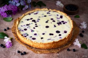 Черничный пирог с творогом