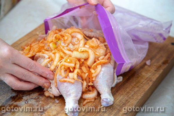 Курица на решетке гриль