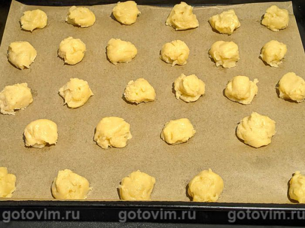 Заварное сырное печенье