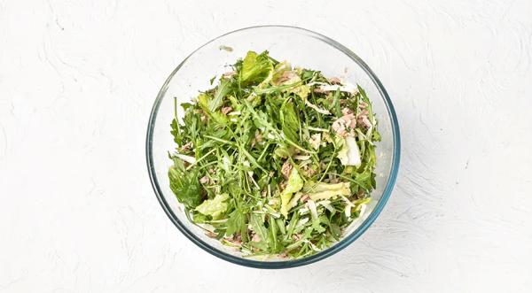 Салат с консервированным тунцом и грибами, пошаговый рецепт с фото на 553 ккал