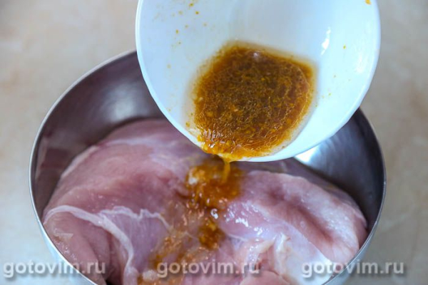 Филе индейки в духовке с апельсиновым маринадом