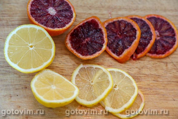 Форель с апельсинами, запеченная в пергаменте