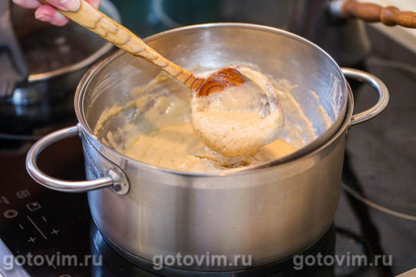 Творожная пасха с банановым кремом