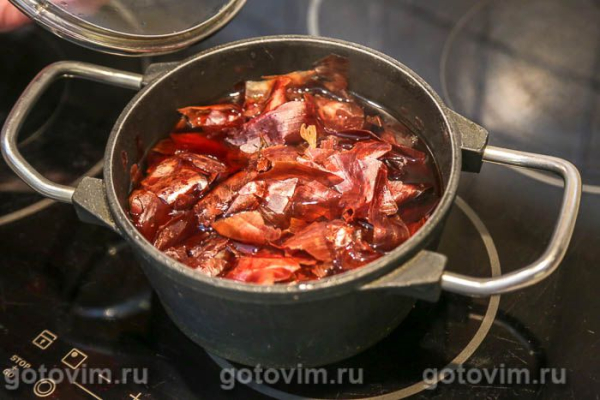 Мраморные яйца в луковой шелухе Мраморные яйца в луковой шелухе