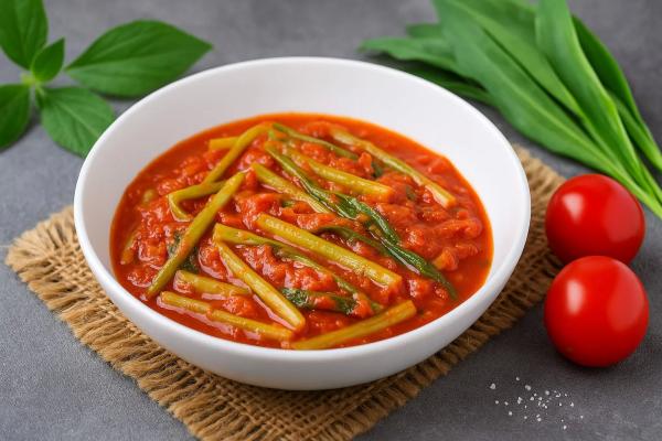 Черемша в томатной пасте, пошаговый рецепт с фото на 268 ккал