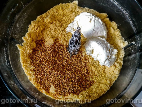 Печенье на желтках с арахисом и кунжутом 