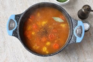 Постный суп с галушками