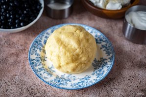 Черничный пирог с творогом