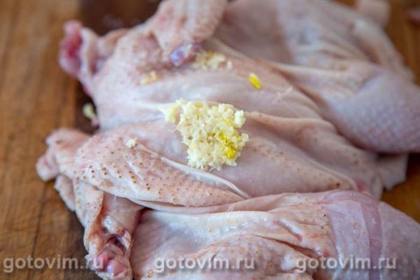 Курица на решетке гриль