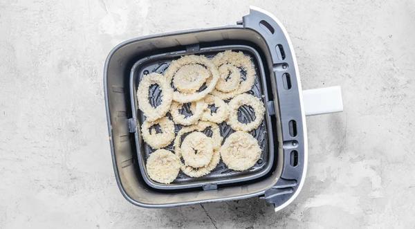 Луковые кольца в аэрогриле, пошаговый рецепт с фото на 367 ккал