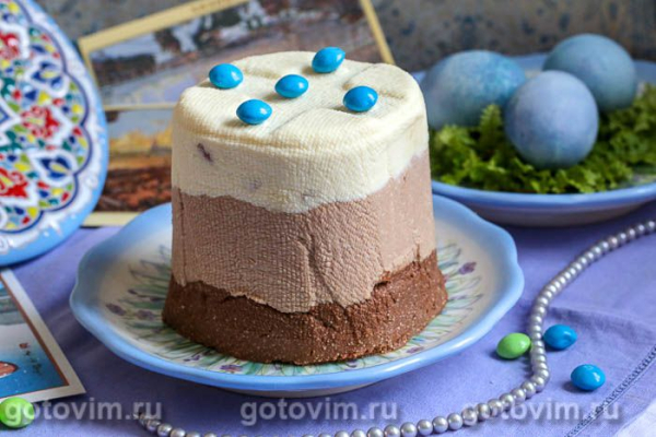 Заварная творожная пасха «Три шоколада» Заварная творожная пасха «Три шоколада»