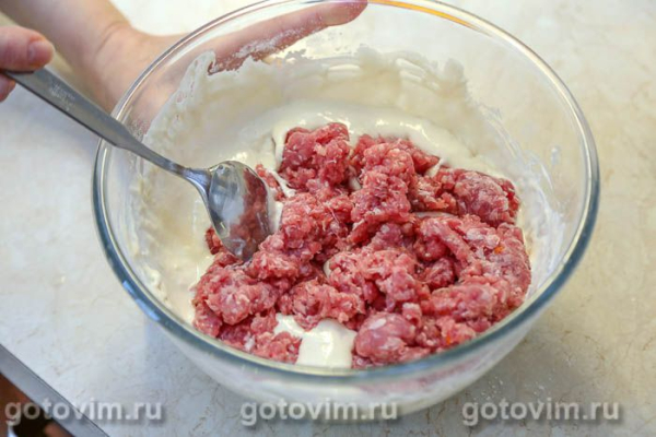 Оладьи с мясным фаршем и тыквой Оладьи с мясным фаршем и тыквой