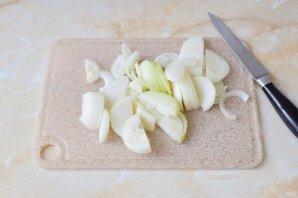 Шампиньоны с луком