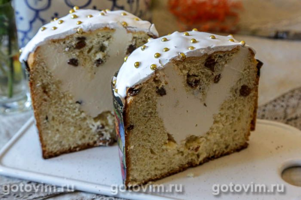 Кулич с начинкой (с заварным кремом) Кулич с начинкой (с заварным кремом)