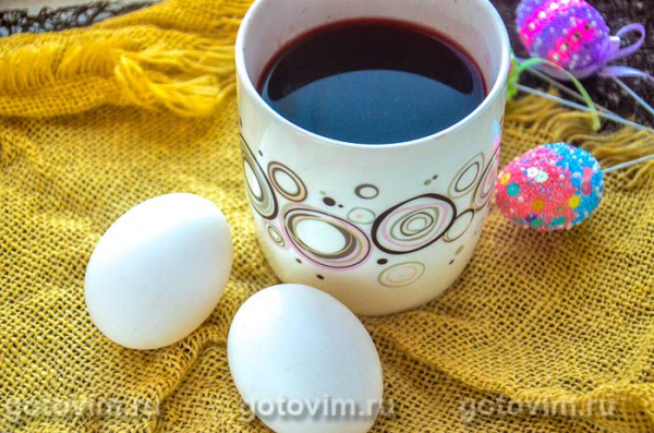 Как покрасить яйца в каркаде