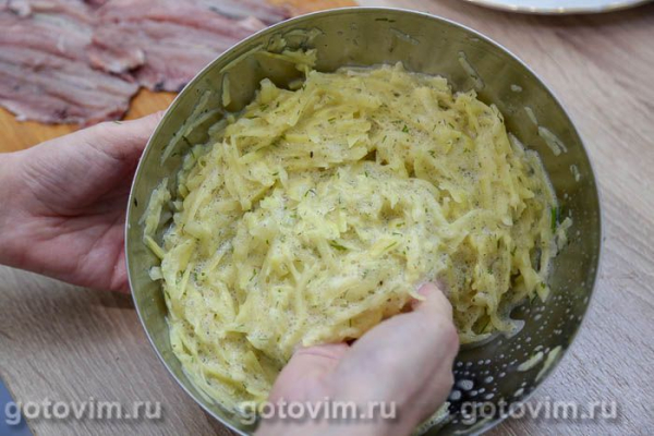 Филе иваси в картофельной шубке (в мультиварке)