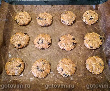 Домашнее овсяное печенье с шоколадом и сухофруктами