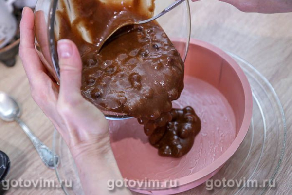 Шоколадный бисквит с кофе и клюквой в микроволновке