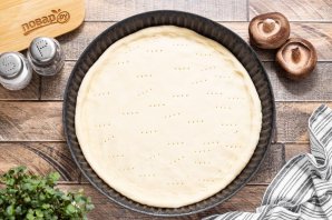 Постная пицца с грибами