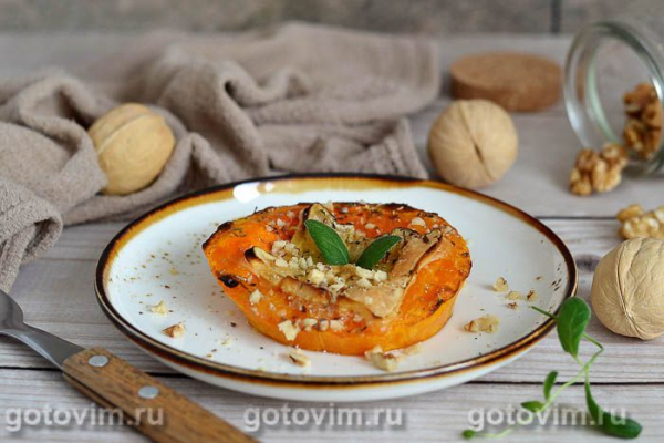 Закуска из запеченной тыквы с сыром камамбер Закуска из запеченной тыквы с сыром камамбер