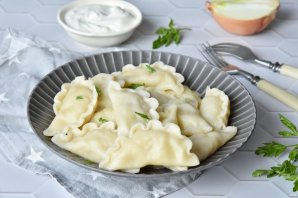 Вареники с картошкой и салом