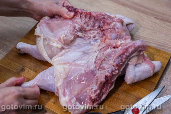 Рулет из курицы с перцем чили и чесноком в мультиварке