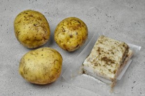 Вареники с картошкой и салом
