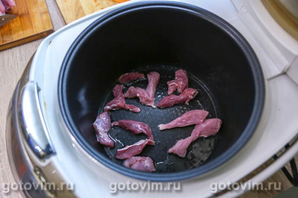 Стир‑фрай из свинины с овощами в мультиварке
